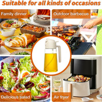 2-in-1 Ölsprühflasche & Ausgießer – 470 ml Glas