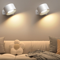 Wiederaufladbare LED-Wandleuchte mit 360°-Schwenkkopf – Touch-Bedienung, Keine Verkabelung
