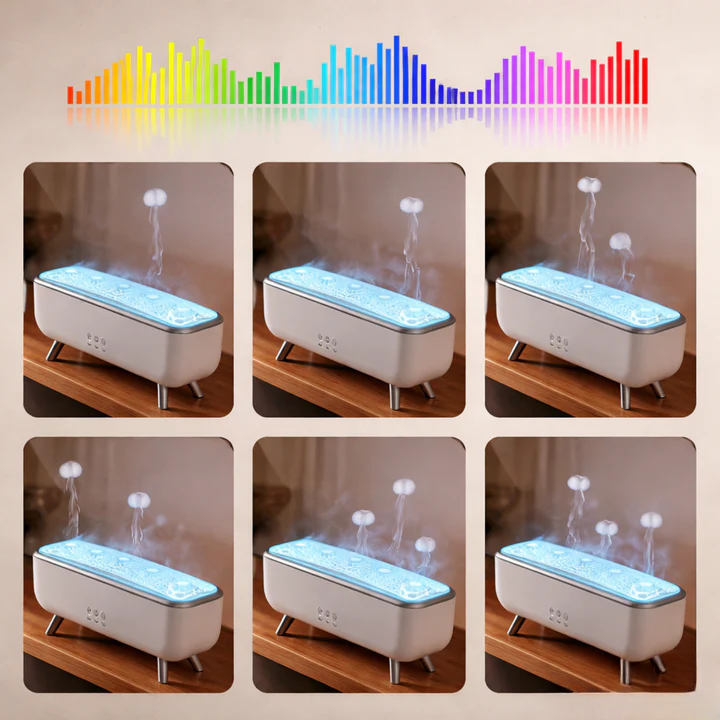 Aroma-Diffuser mit Quallen-Nebeleffekt und LED-Licht