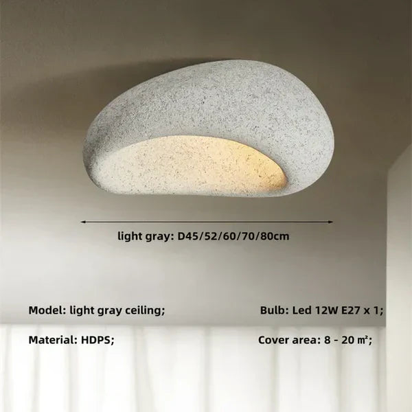 Wabi Sabi Deckenlampe – Sanftes Warmlichts im Naturstein-Look