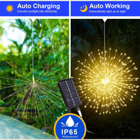 Solar-Feuerwerkslichter – Automatische LED-Dekoration für den Außenbereich
