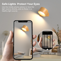 Wiederaufladbare LED-Wandleuchte mit 360°-Schwenkkopf – Touch-Bedienung, Keine Verkabelung