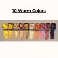 Perlglanz-Pigment-Set mit 10 Farben & Mischpalette