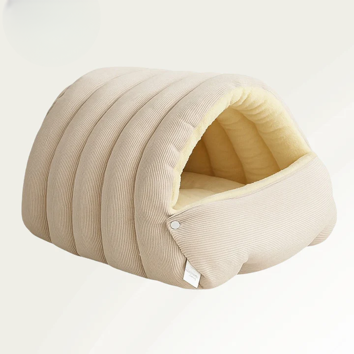Haustierhöhle mit Plüschfutter – Warmes Kuschelbett für Katzen & Hunde