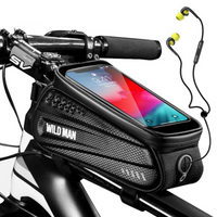 Fahrrad-Rahmentasche mit Handy-Fenster – Wasserdichtes Hardcase