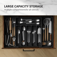 Ausziehbarer Besteck-Schubladenorganizer – Verstellbar 33–57 cm