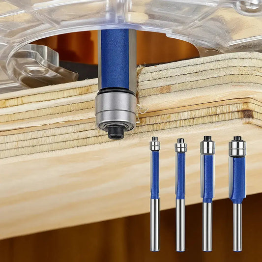 Bündiger Fräser-Set 4-teilig – Saubere Kanten auf jedem Material