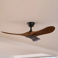 Holz-Deckenventilator mit Fernbedienung – Leise & Energieeffizient