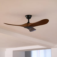 Holz-Deckenventilator mit Fernbedienung – Leise & Energieeffizient