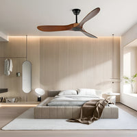 Holz-Deckenventilator mit Fernbedienung – Leise & Energieeffizient