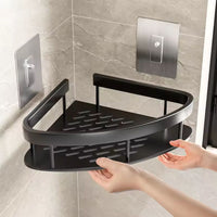 Eck-Duschregal – Bohrloses Aluminium-Wandregal für Bad & Dusche