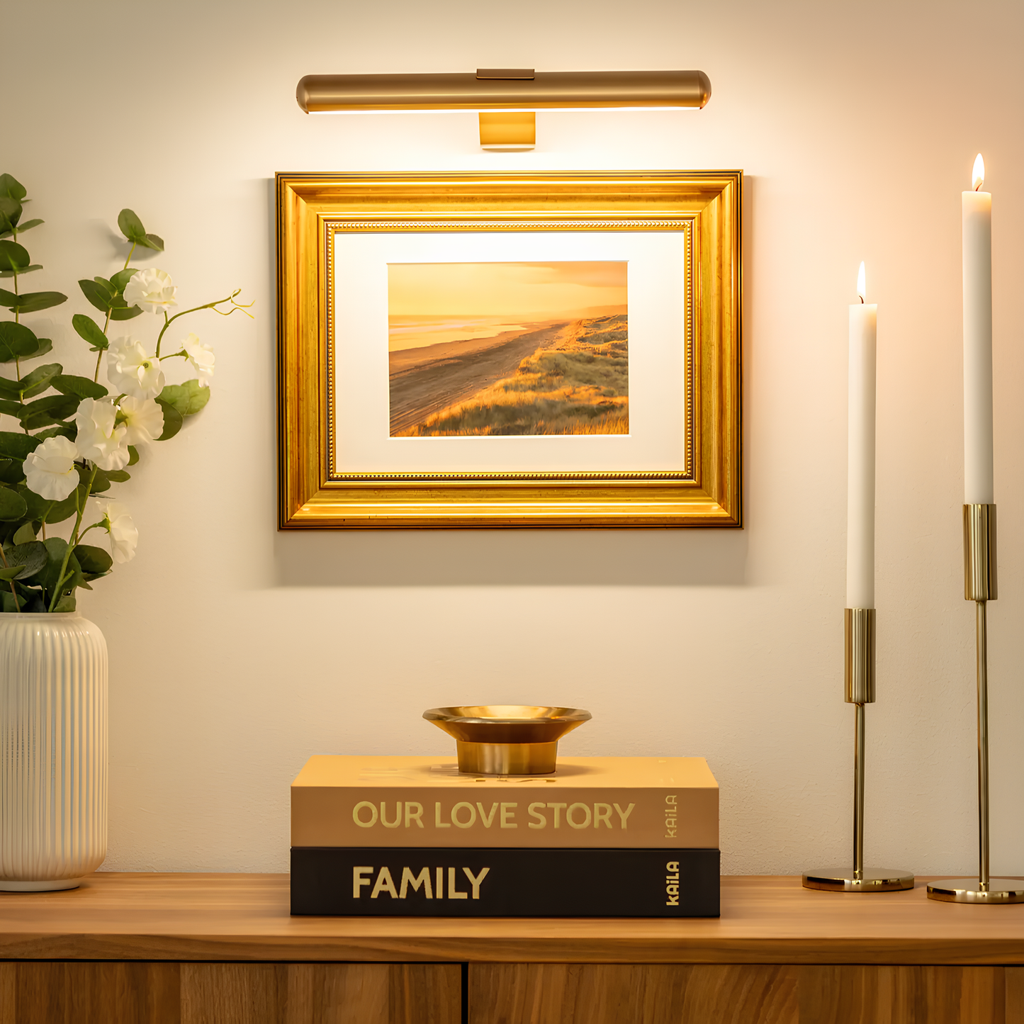 Kabellose LED-Bilderleuchte – Dimmbare Wandlampe für Kunstwerke
