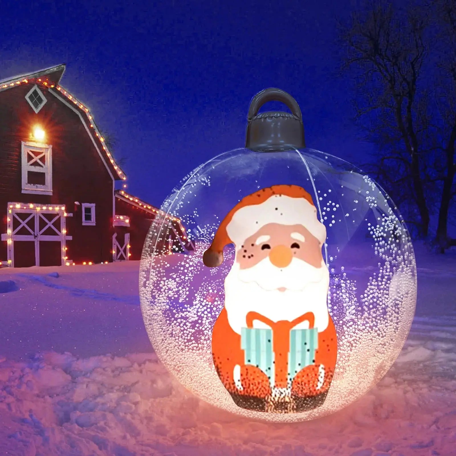 Aufblasbare Weihnachtskugel mit Licht — Mit Fernbedienung steuerbar Mivoza Deutschland