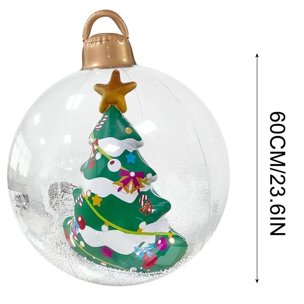 Aufblasbare Weihnachtskugel mit Licht — Mit Fernbedienung steuerbar