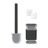 Silikon-Toilettenbürste mit Halter – Wandmontierbar, Schnelltrocknend