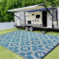 Outdoor-Teppich faltbar – Geometrisches Muster, wetterfest