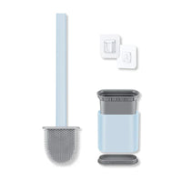 Silikon-Toilettenbürste mit Halter – Wandmontierbar, Schnelltrocknend