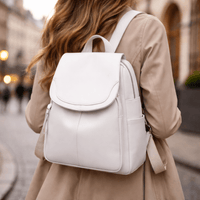 PU-Leder-Rucksack mit Anti-Diebstahl-Reißverschluss