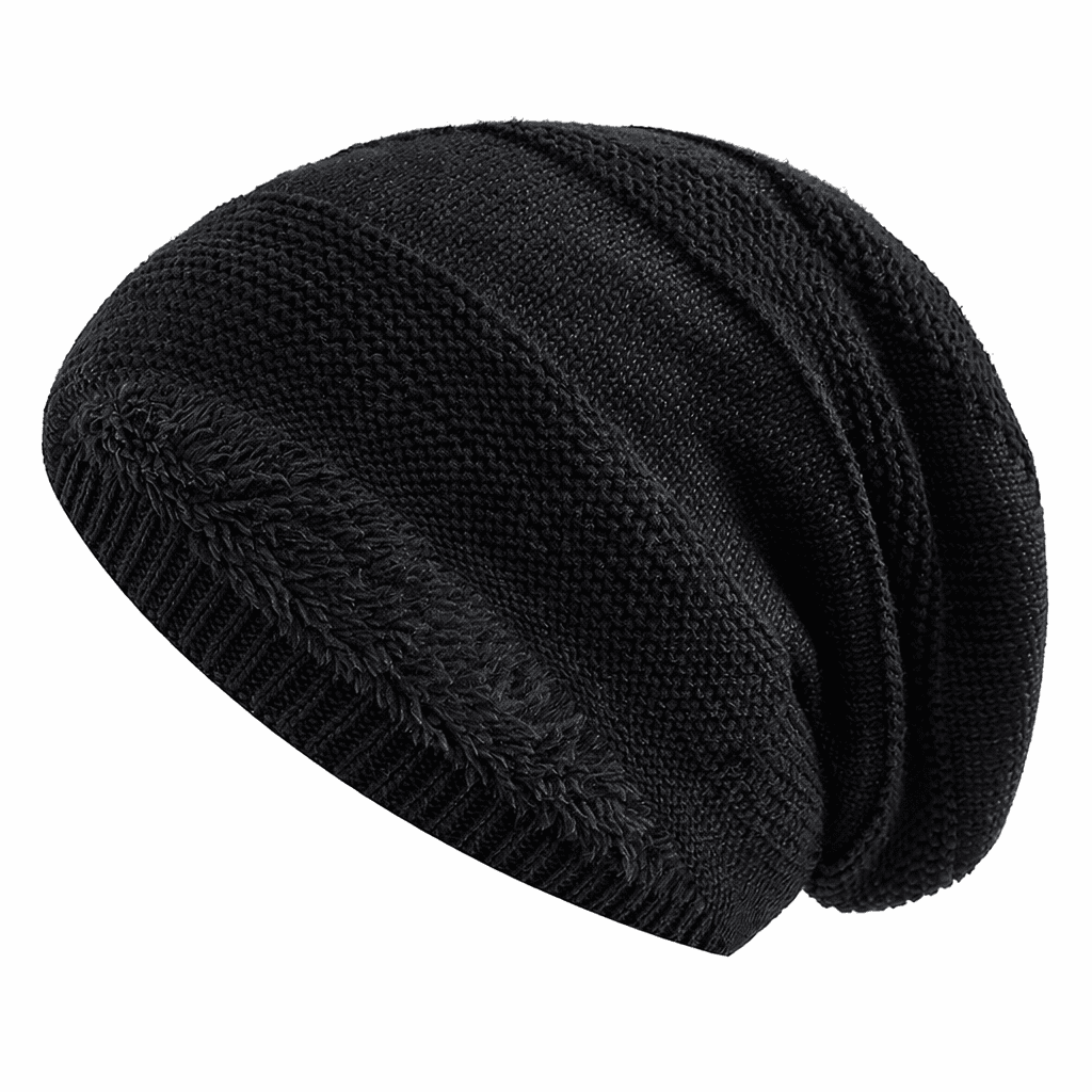 Fleecegefütterte Slouchy-Mütze – Warm und Bequem