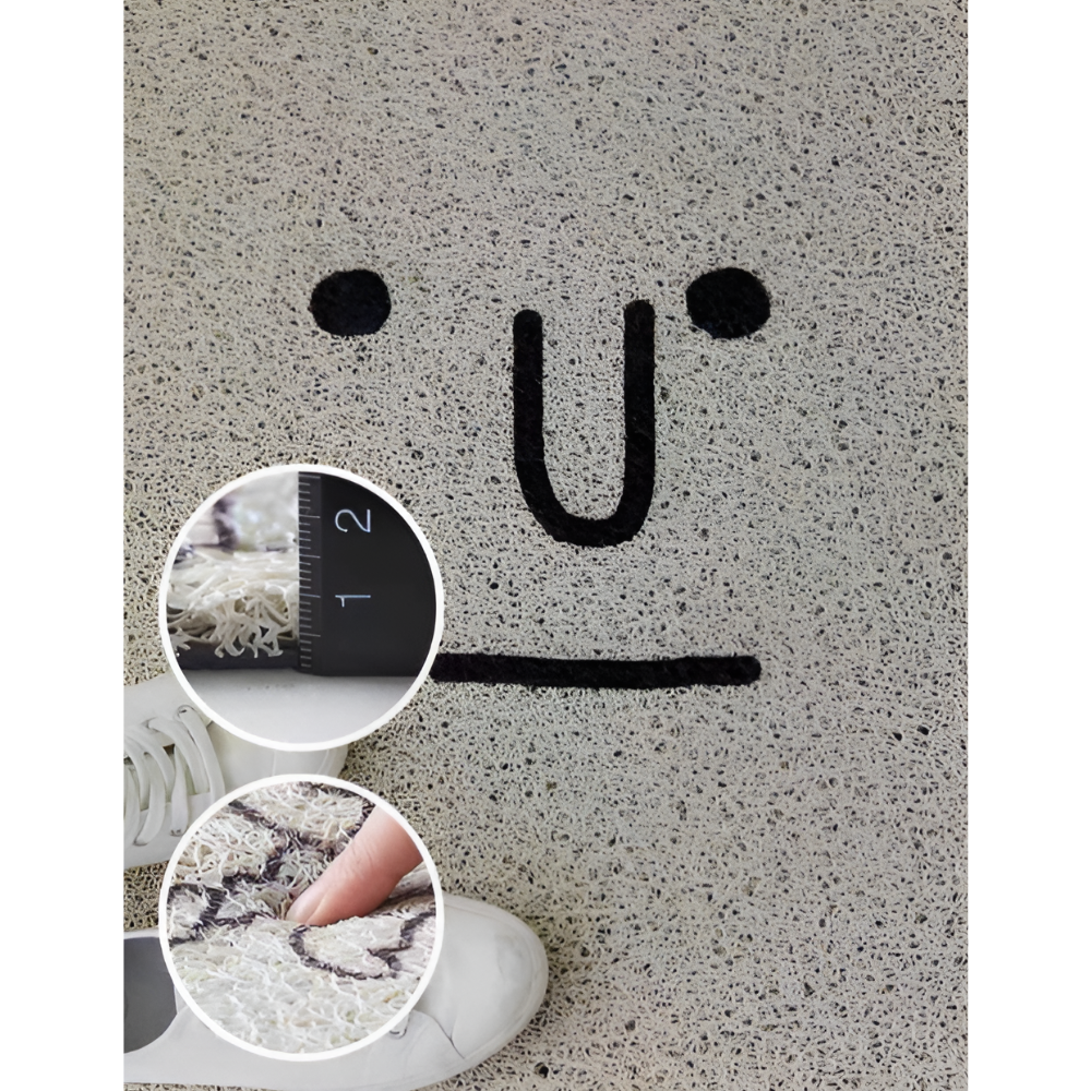 Smiley-Fußmatte – Rutschfestes PVC mit Schnelltrocknender Oberfläche