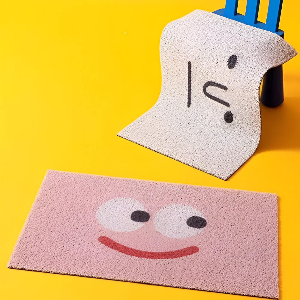 Smiley-Fußmatte – Rutschfestes PVC mit Schnelltrocknender Oberfläche