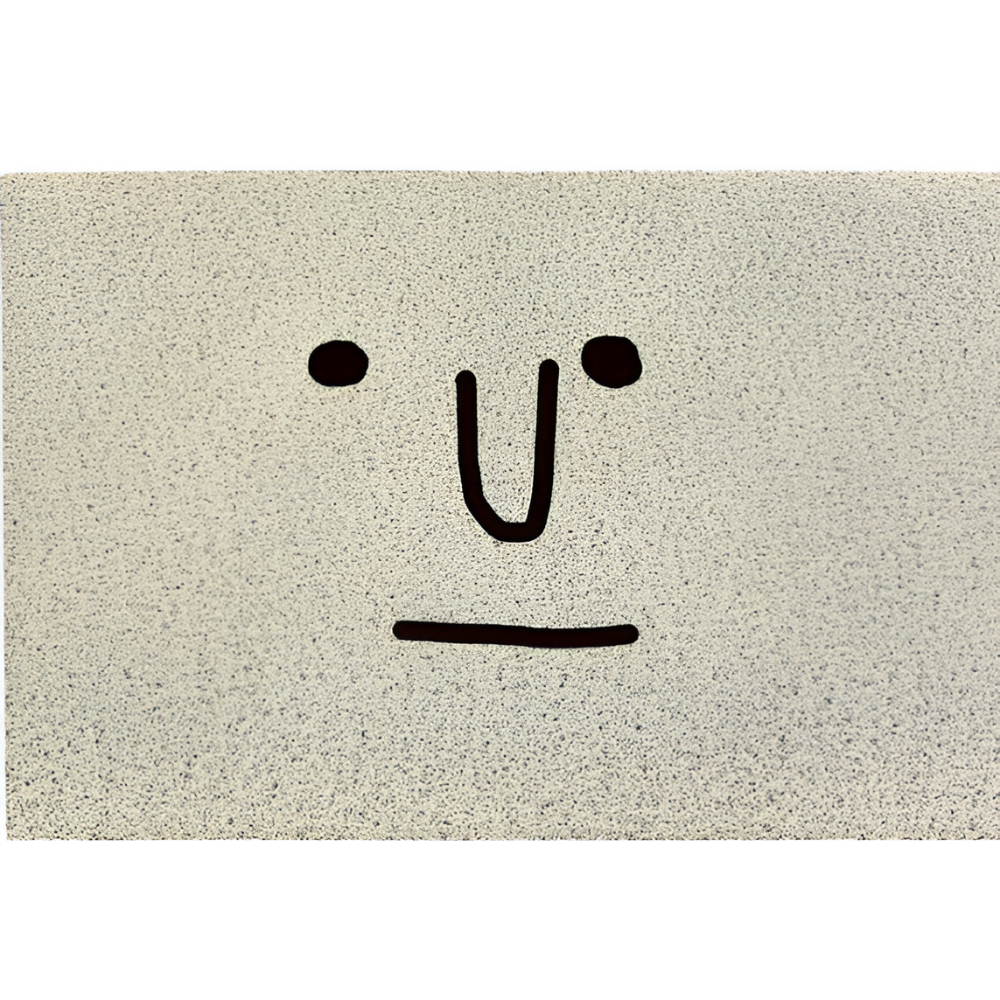 Smiley-Fußmatte – Rutschfestes PVC mit Schnelltrocknender Oberfläche