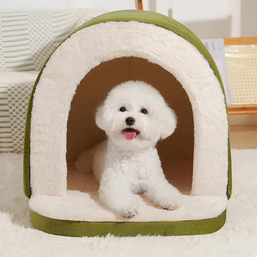 Hundebett Höhle 2-in-1 – Beruhigt Ängstliche Haustiere Natürlich