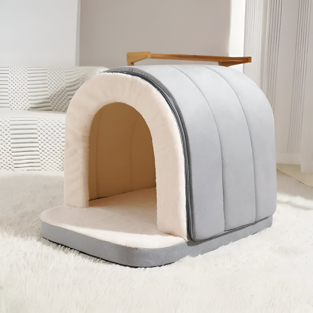 Hundebett Höhle 2-in-1 – Beruhigt Ängstliche Haustiere Natürlich
