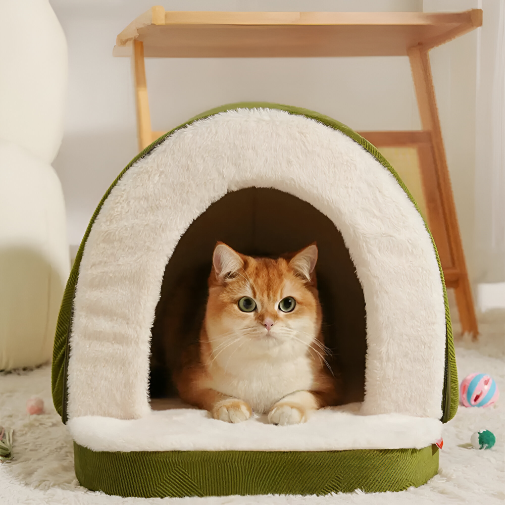 Hundebett Höhle 2-in-1 – Beruhigt Ängstliche Haustiere Natürlich