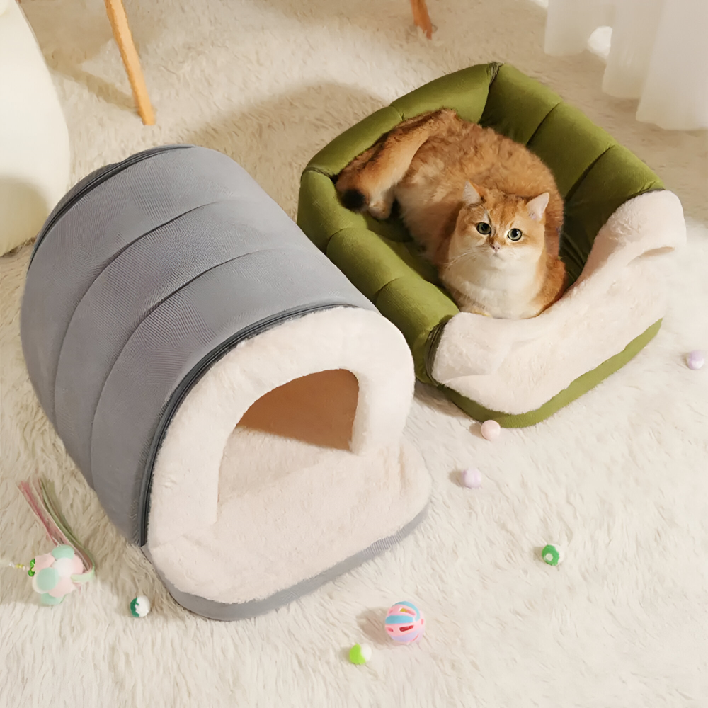 Hundebett Höhle 2-in-1 – Beruhigt Ängstliche Haustiere Natürlich