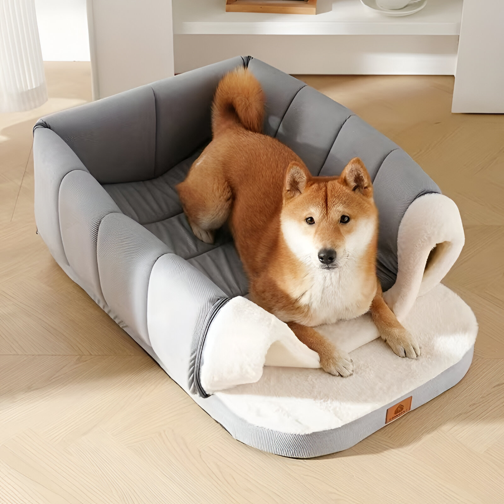 Hundebett Höhle 2-in-1 – Beruhigt Ängstliche Haustiere Natürlich