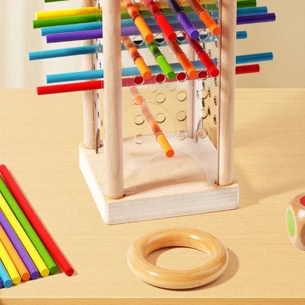 Holz-Kugelturm-Spiel – Konzentration & Feinmotorik