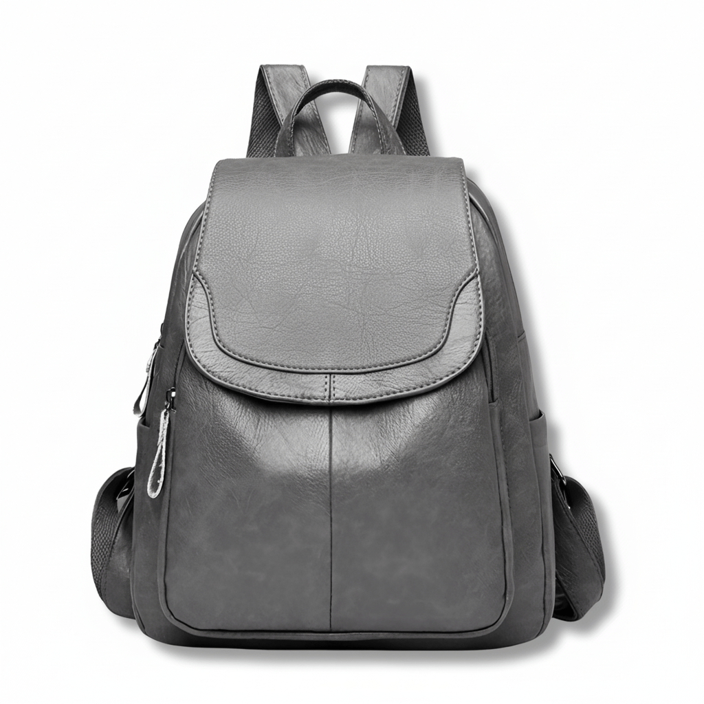 PU-Leder-Rucksack mit Anti-Diebstahl-Reißverschluss