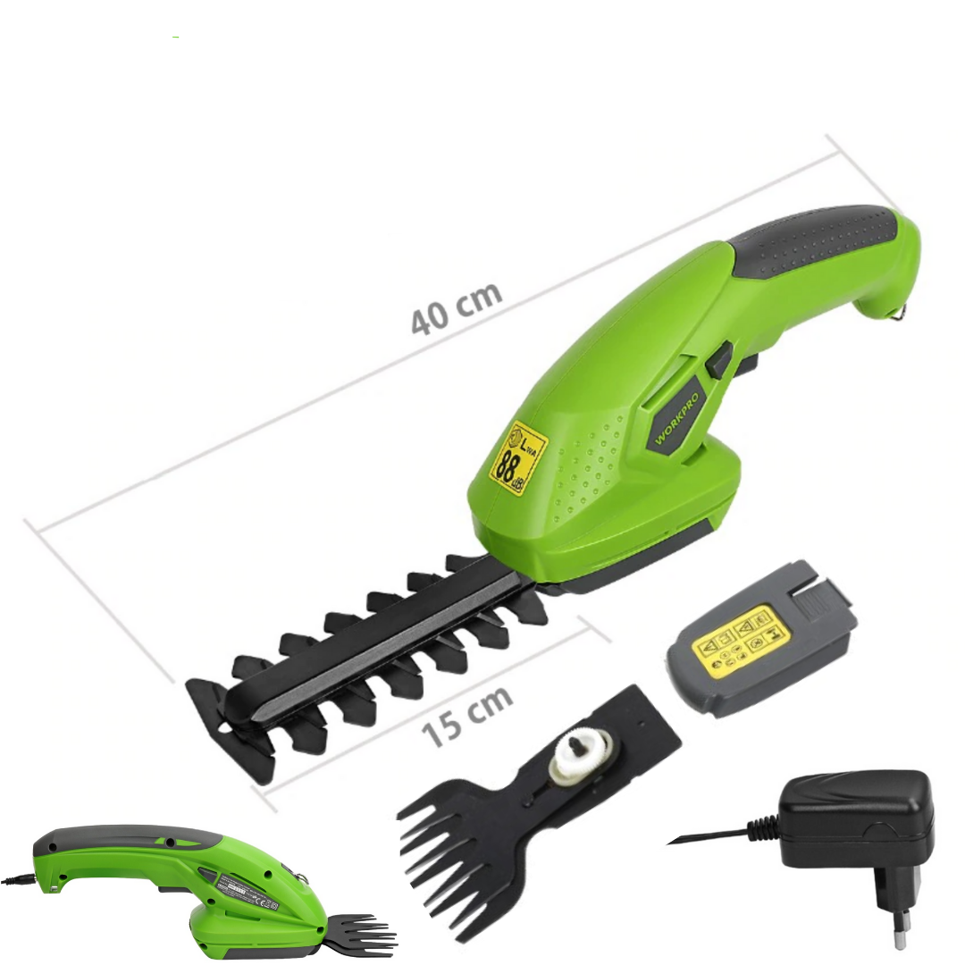Kabelloser Strauchschneider 2-in-1 – Hecken und Gras mit einem Gerät schneiden