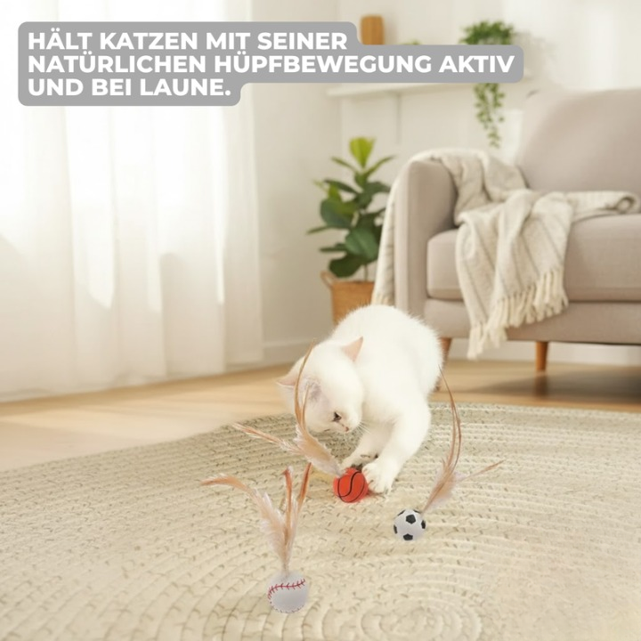 FeatherBounce Katzenspielzeug - 3er-Set