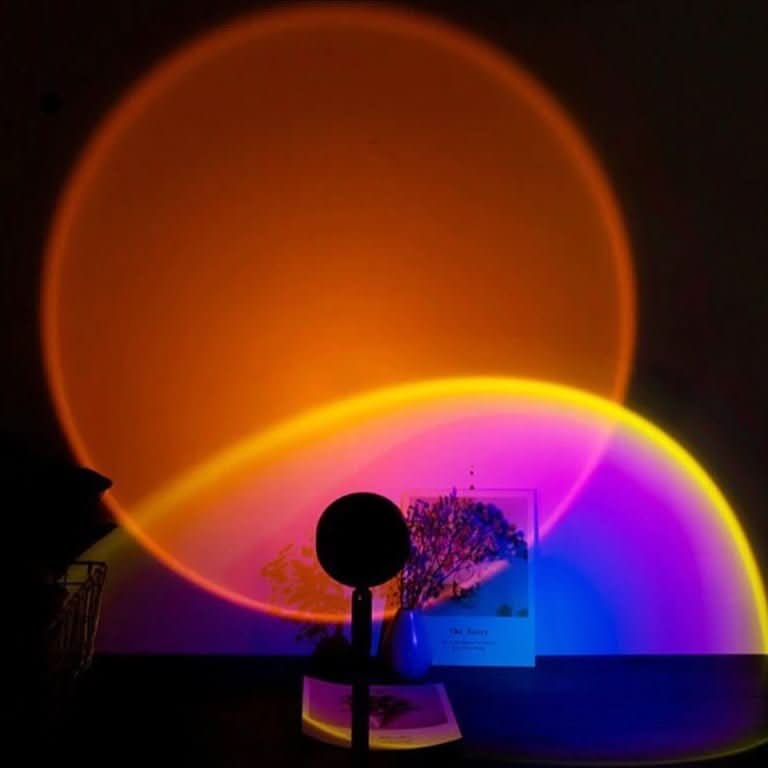 Sonnenuntergangs-Projektionslampe – 16 Farben, 180° Drehkopf