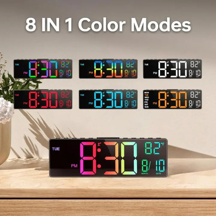 Große RGB Digitale Wanduhr