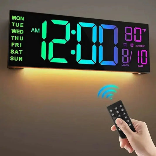 Große RGB Digitale Wanduhr