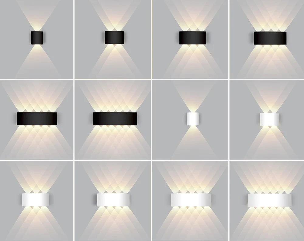 Innen-LED-Wandleuchte mit Auf-Ab-Licht – Warmweiß