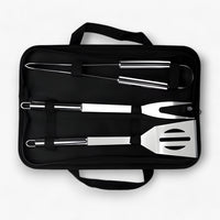Edelstahl-Grillbesteck-Set mit Tragetasche – 3-teilig oder 5-teilig