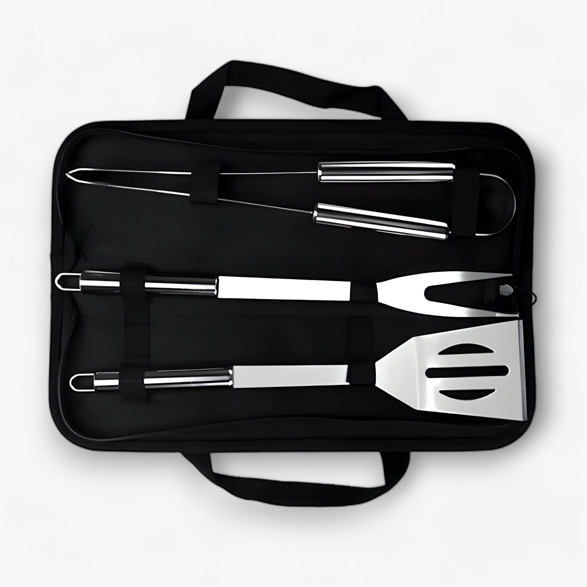 Edelstahl-Grillbesteck-Set mit Tragetasche – 3-teilig oder 5-teilig