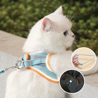Katzengeschirr mit Leine – Komfortabler Sitz mit reflektierenden Sicherheitsstreifen