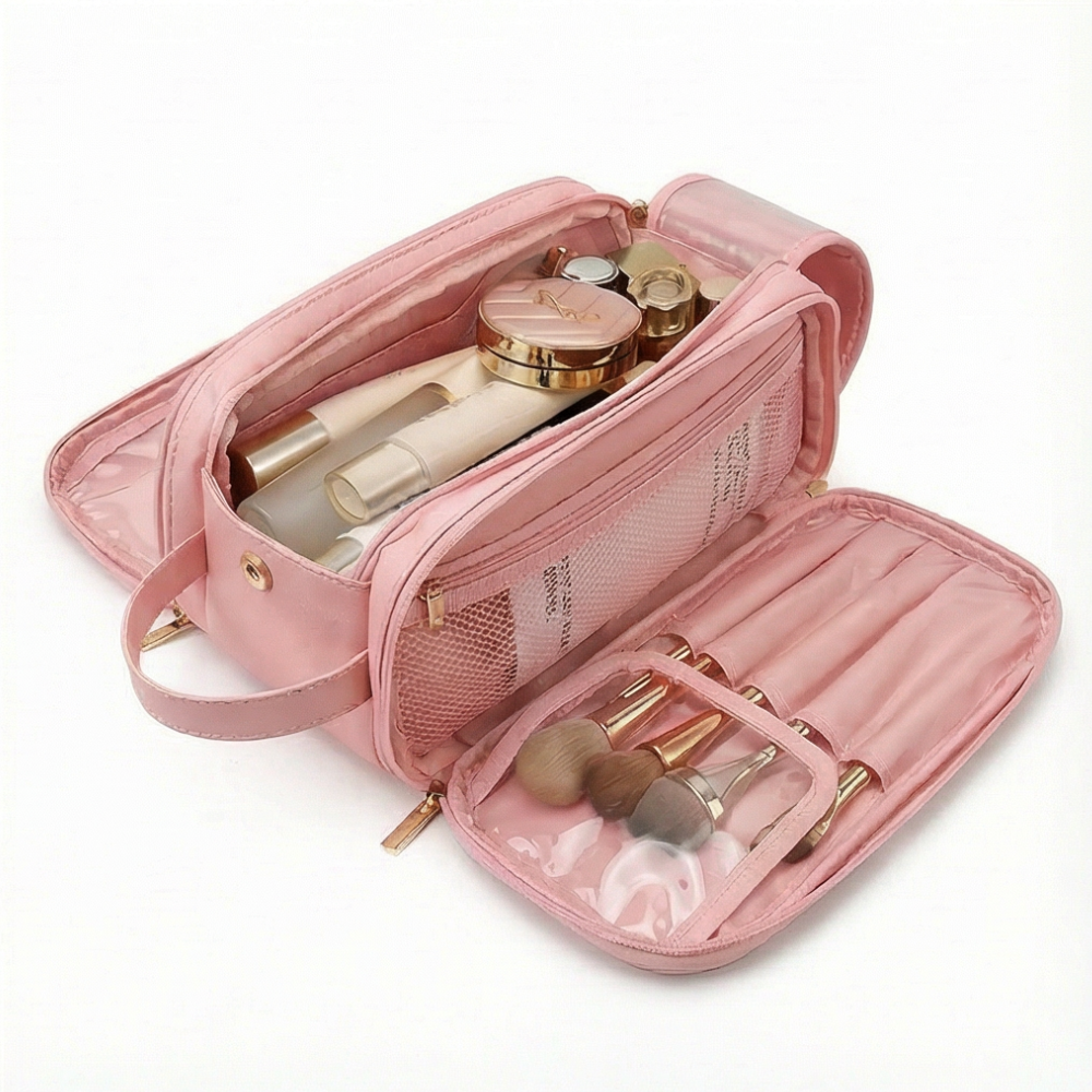 Make-up-Organizer – Flach Aufklappbar, Fasst 25+ Produkte