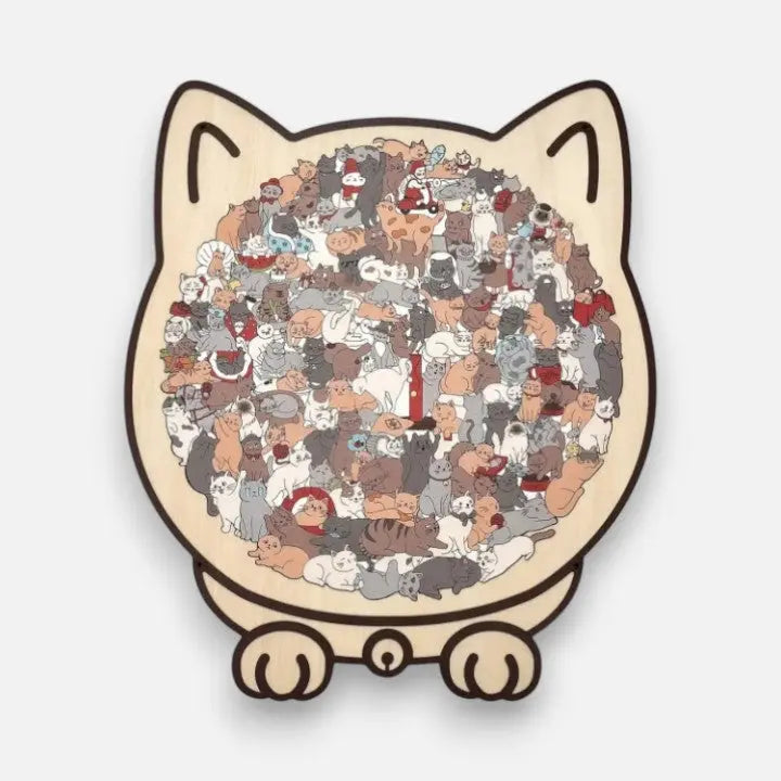 Holzpuzzle Katze
