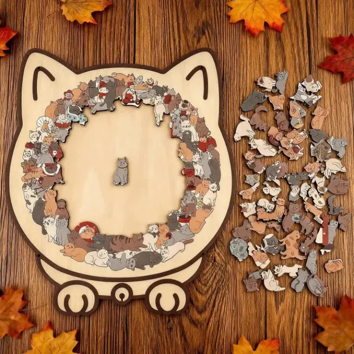 Holzpuzzle Katze