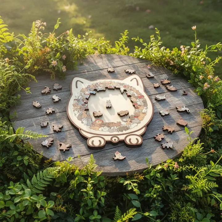 Holzpuzzle Katze