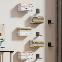 Unsichtbares Schweberegal – Bücher schweben frei an der Wand – 2er-Set
