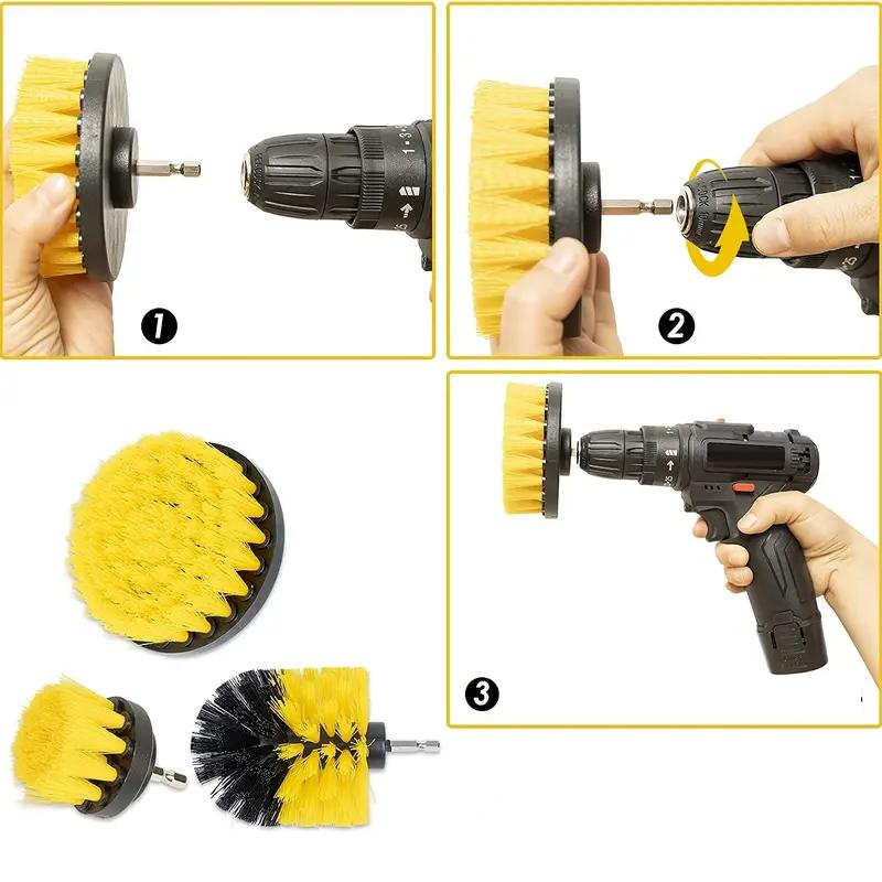 Bohrmaschinen-Bürstenset – Kraftvolles Schrubben für Fliesen, Bad & Küche