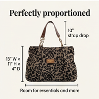 Leotard-Print Tote-Bag mit Goldketten-Detail