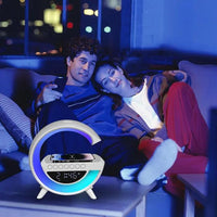 LED-Weckerlampe mit Bluetooth-Lautsprecher & kabelloser Ladefunktion